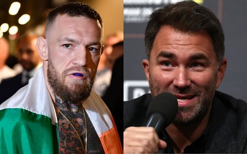 Conor McGregor (left); Eddie Hearn (right)