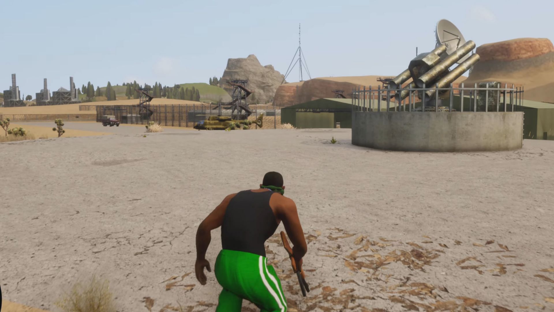 Area 69, as it appears in GTA San Andreas - The Definitive Edition (Image via Rockstar Games)