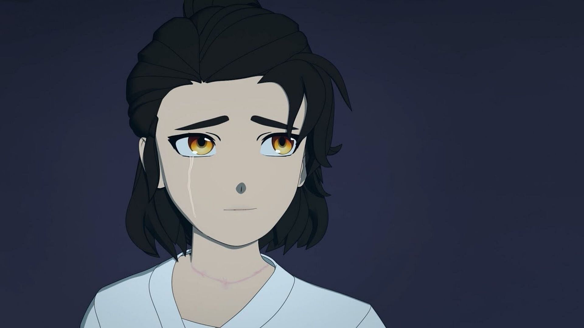 Young Cinder after having slain her abusers (Image via Rooster Teeth)