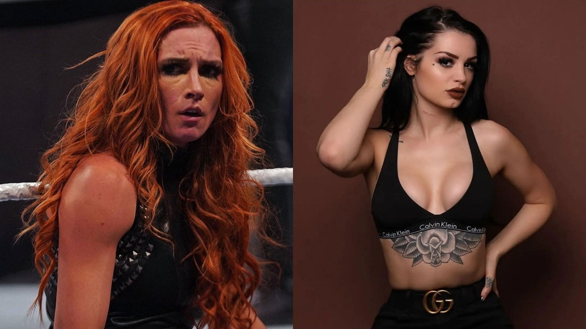 Becky Lynch (left); Paige (right)