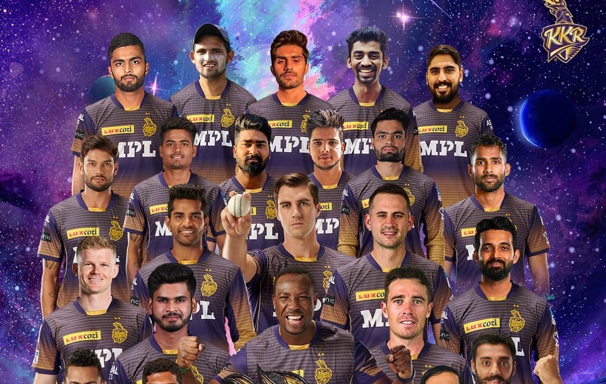 KKR players for IPL 2022. Pic: KKR/ Twitter