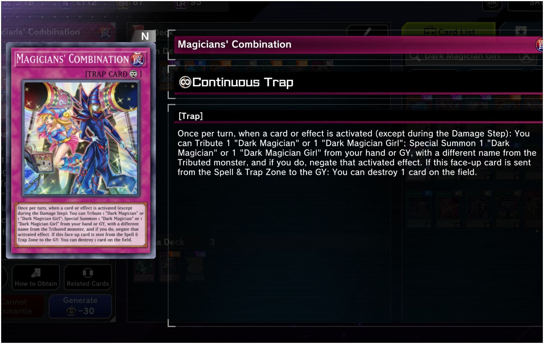 Magicians&#039; Combination lets players halt incoming enemy effects once a turn, and is not to be underestimated (Image via Konami)