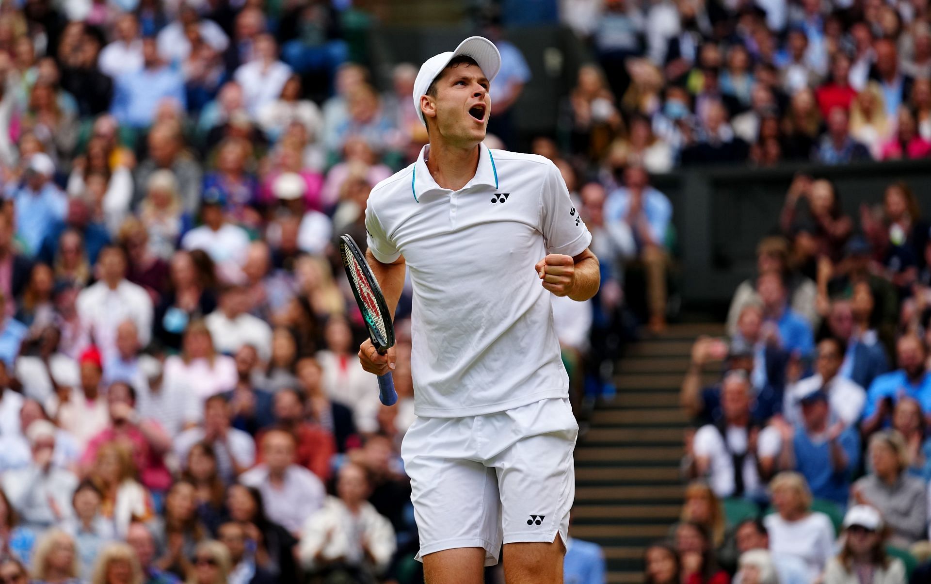 Hubert Hurkacz at the 2021 Wimbledon.