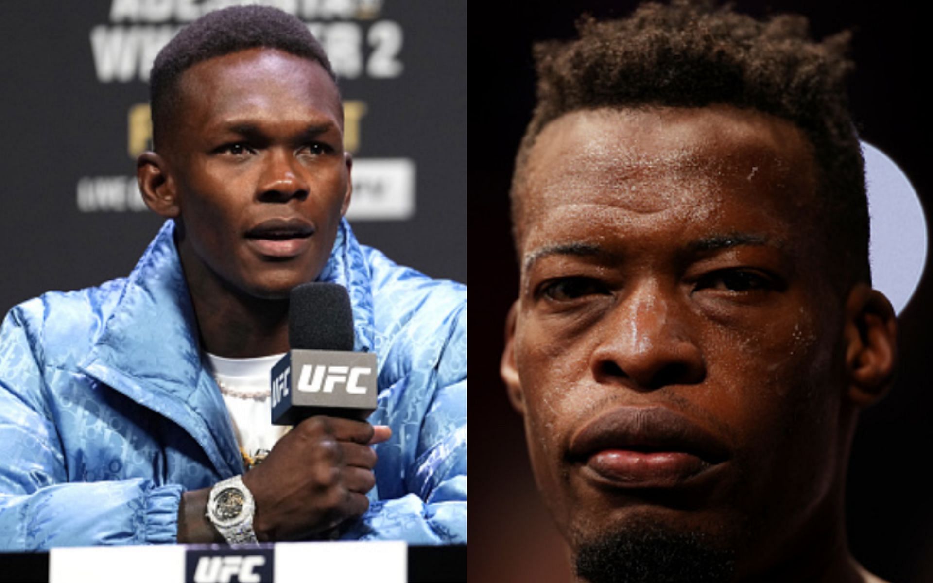 Israel Adesanya (left); Mike Mathetha (right)