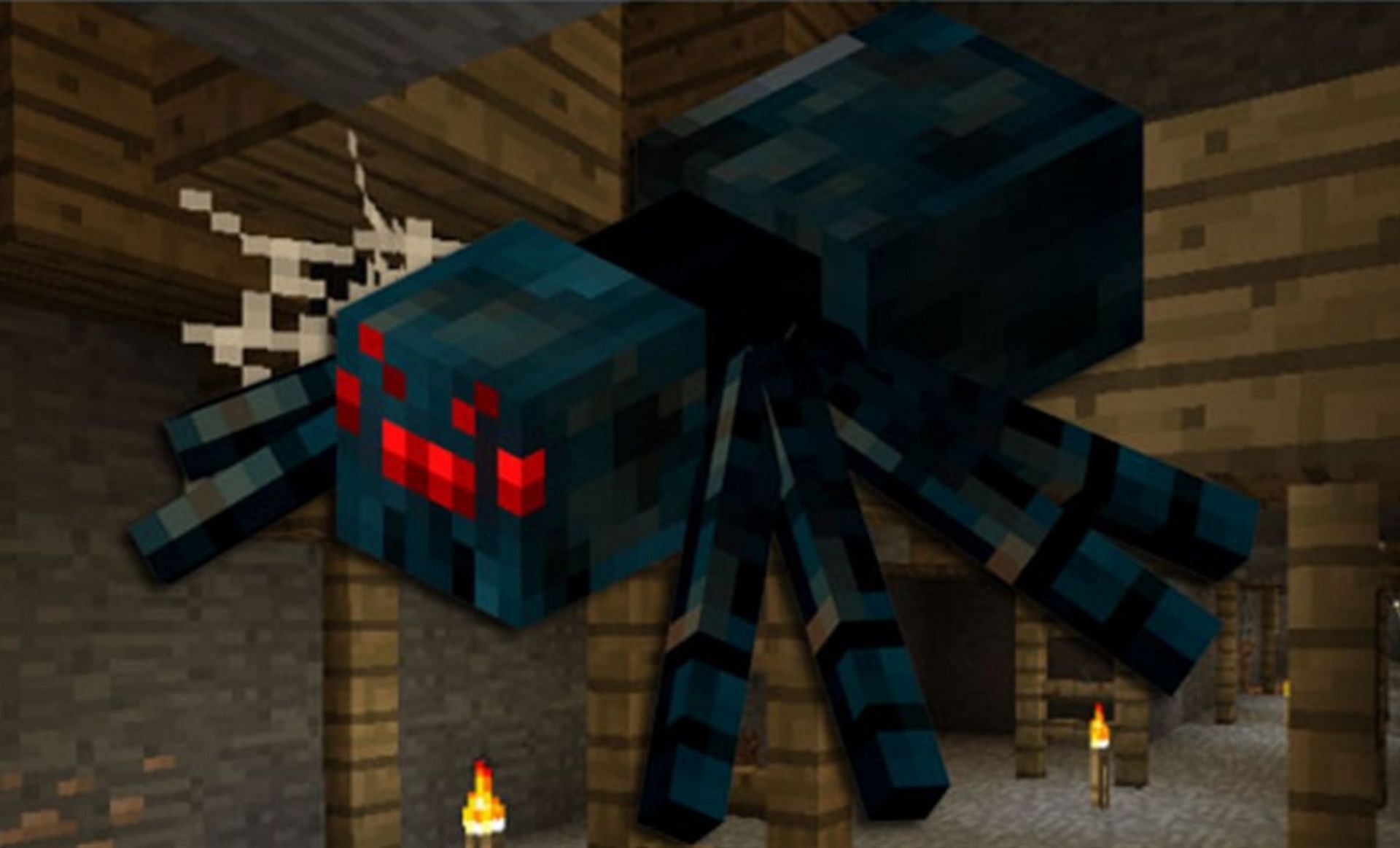 Bane of Arthropods affects cave spiders (Image via Mojang)