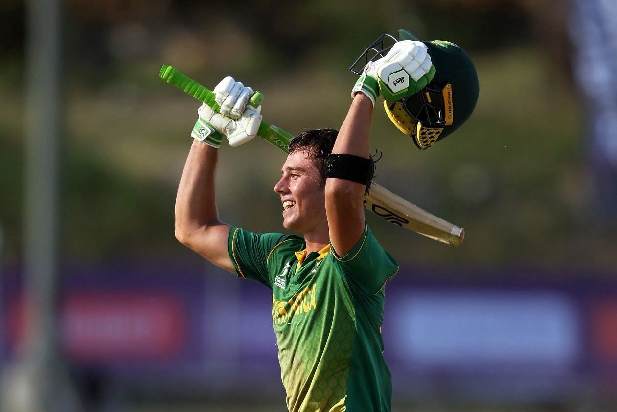 Young South African batter Dewald Brevis. Pic: ICC