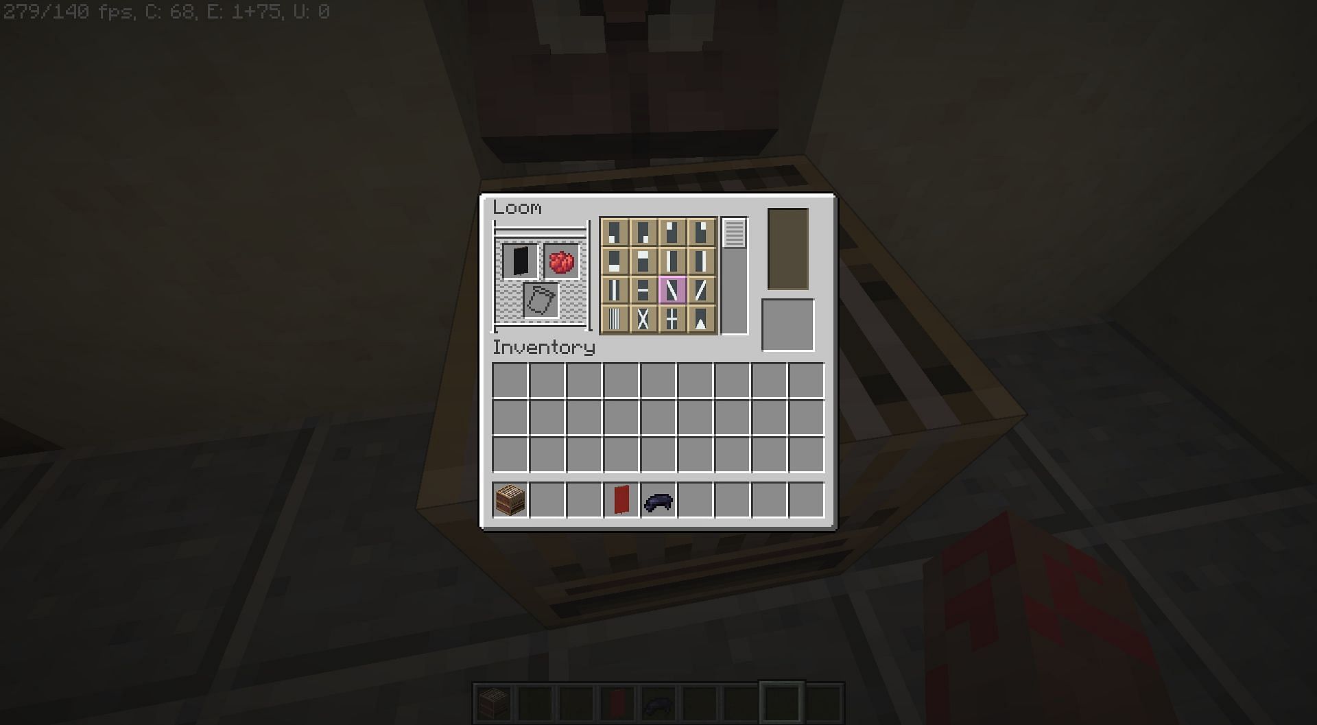 The block&#039;s interface (Image via Minecraft)
