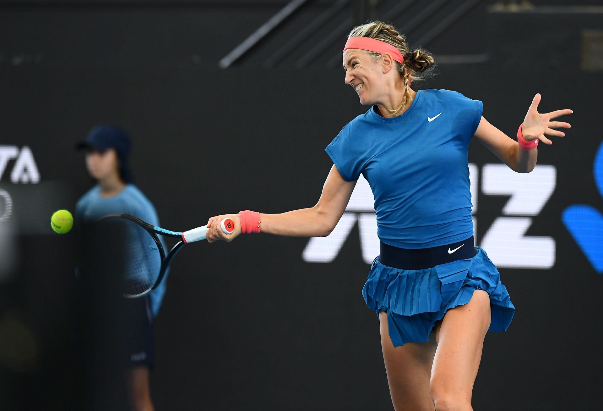 Victoria Azarenka in action at 2022 Adelaide International 1