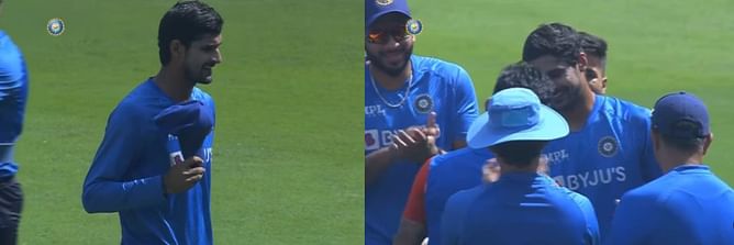 [WATCH] Deepak Hooda receives his India cap from Virat Kohli ahead of 1st ODI vs West Indies
