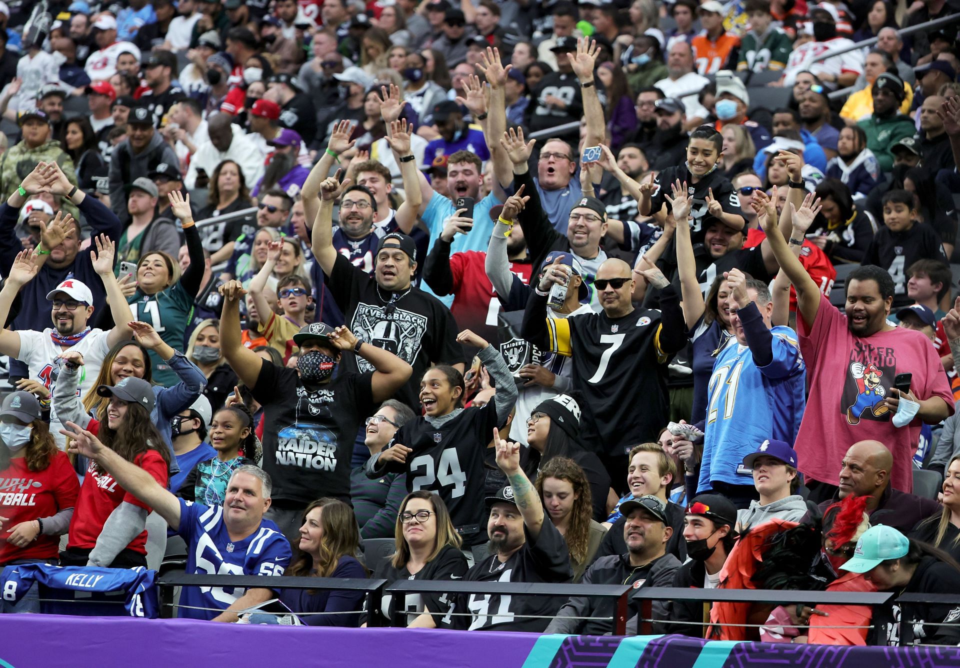 Fans at the NFL Pro Bowl on February 6, 2022 