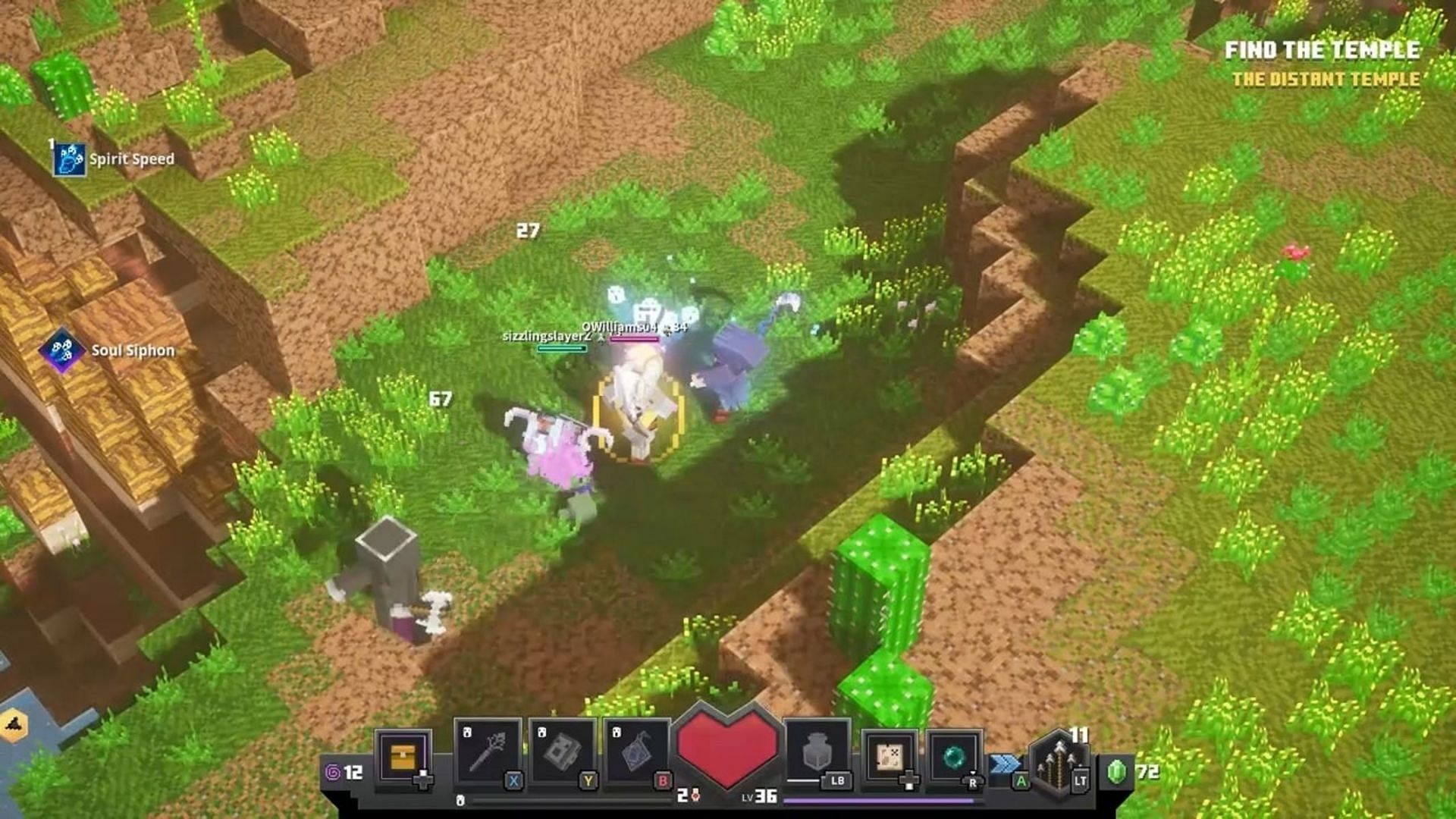 A player gathers souls and increases their overall movement speed (Image via Mojang)