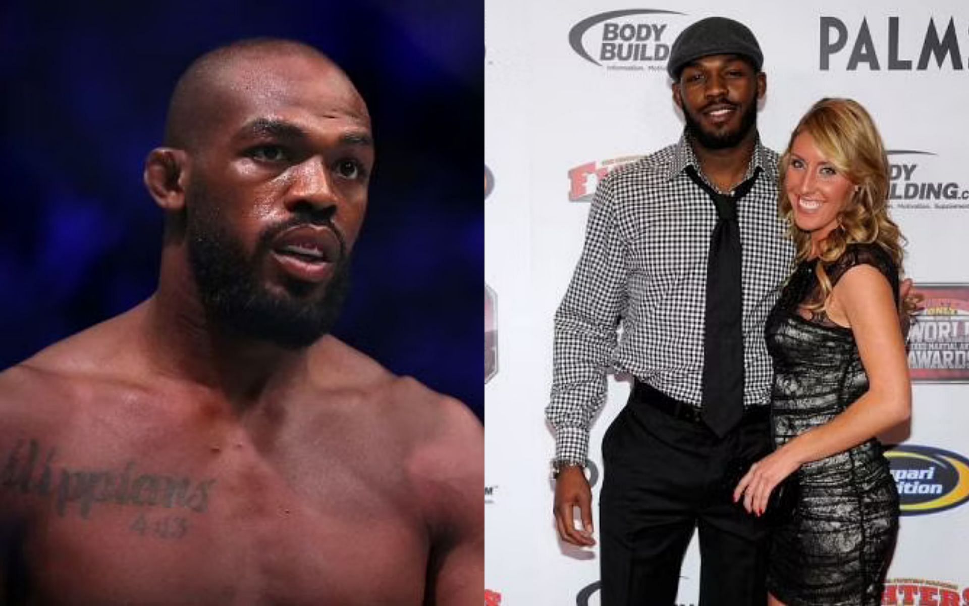 Jon Jones with fiance Jessie Moses during happier times