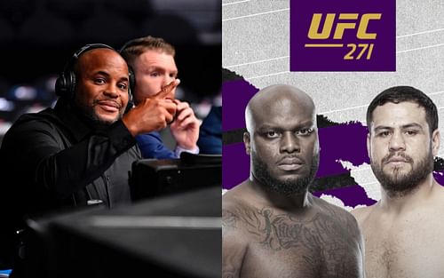 Daniel Cormier (left), the official poster for Derrick Lewis vs. Tai Tuivasa (right) [Credits: @LempireMMA via Twitter]