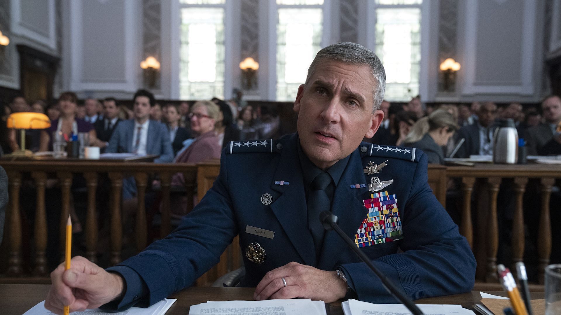 Steve Carell in Space Force (Image via Netflix)