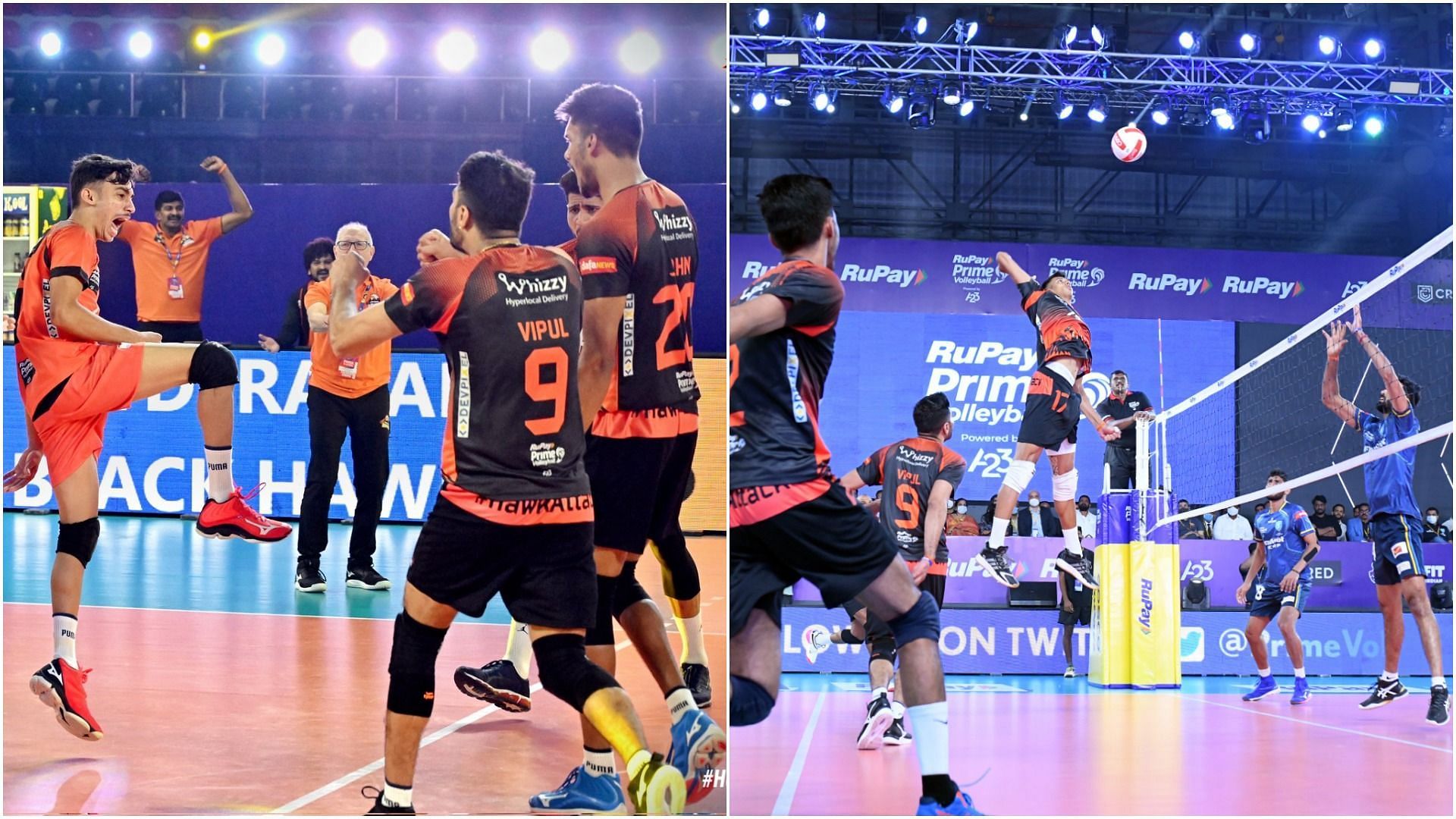 Hyderabad Black Hawks in action during their first match (Pic Credit: PVL)