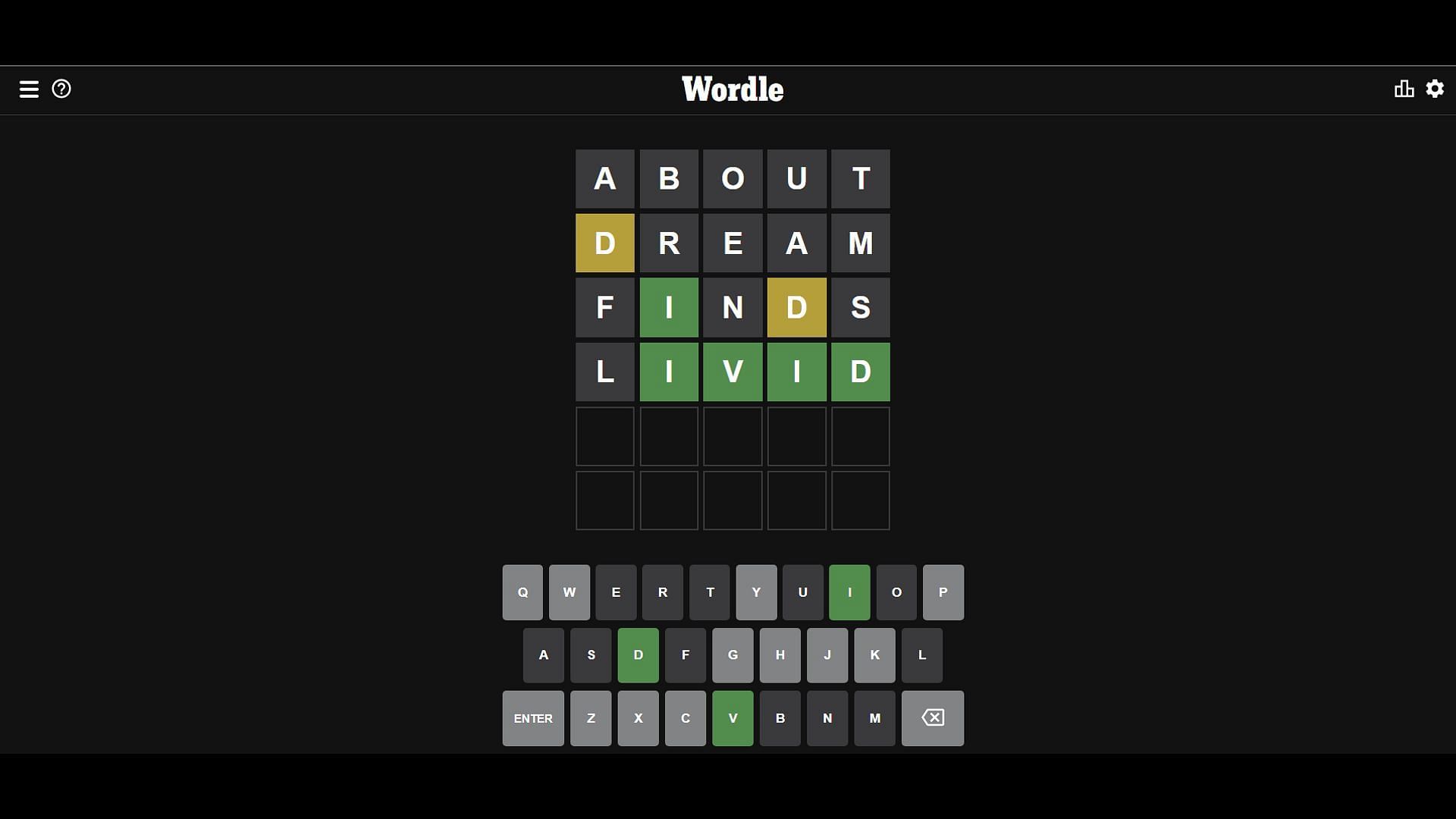 Wordle has a hard mode (Image via Wordle)
