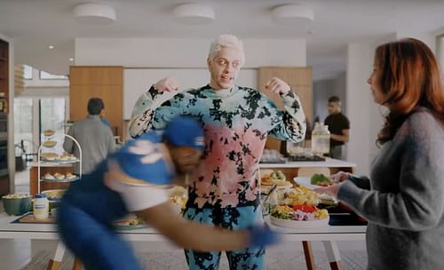 Jerod Mayo tackles Pete Davidson in the new Hellmann's Mayo commercial