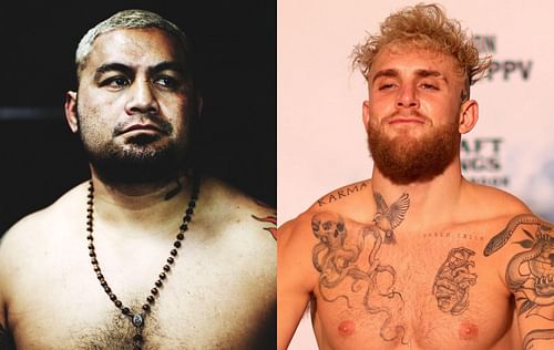 Mark Hunt (left) & Jake Paul (right)