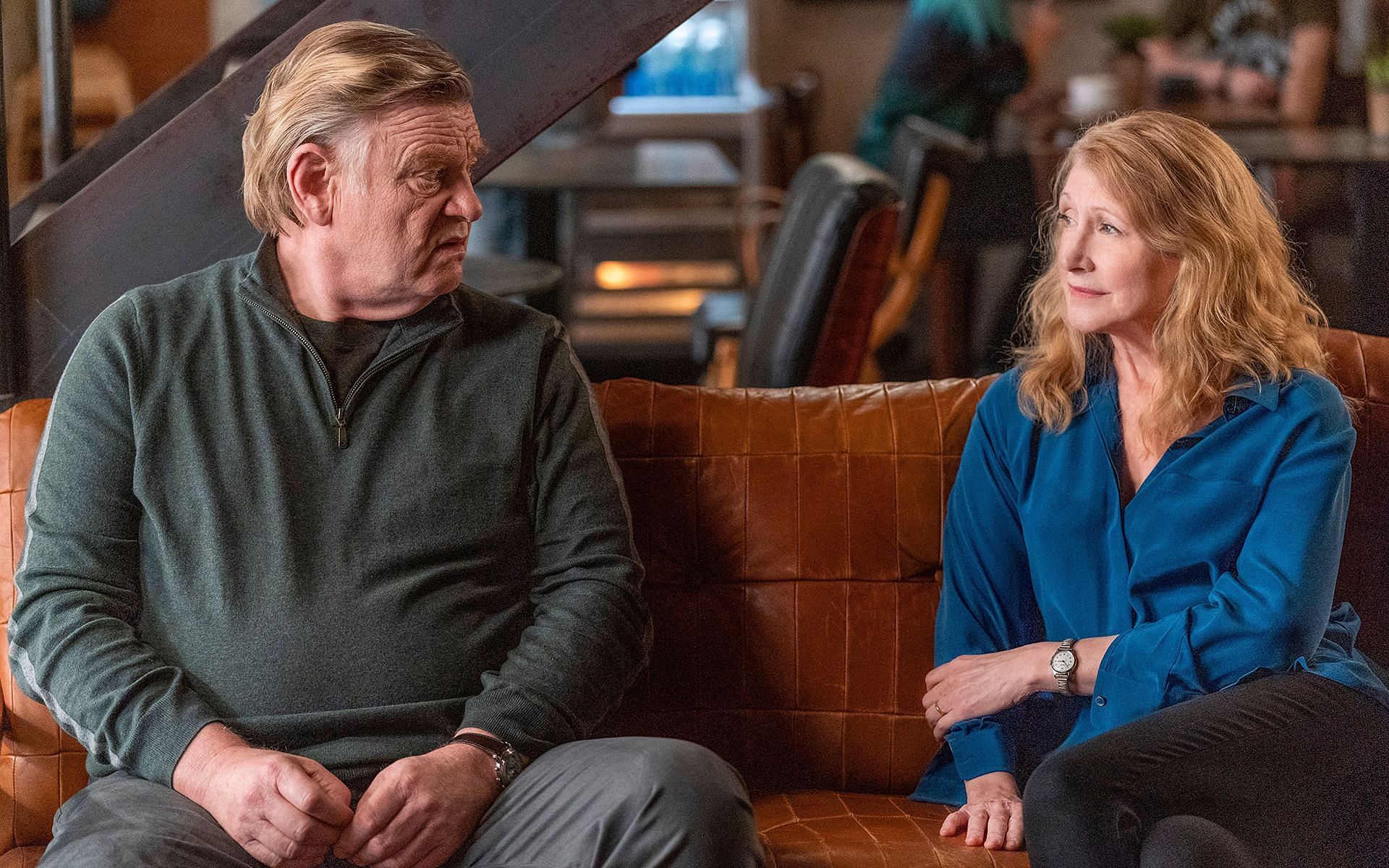 Patricia Clarkson and Brendan Gleeson in State of the Union Season 2 (Image via Sportskeeda)