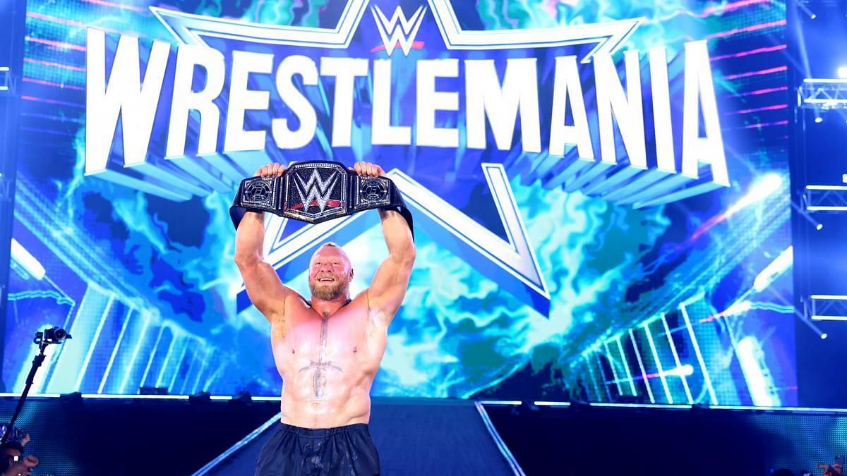 Brock Lesnar entered the WWE Championship Elimination Chamber match