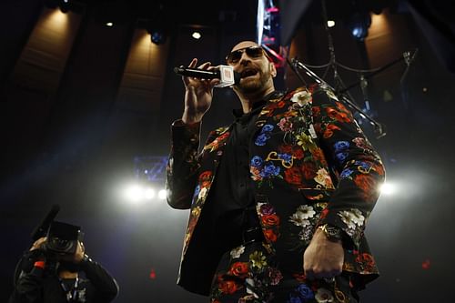 Tyson Fury in the ring before Lomachenko vs. Commey