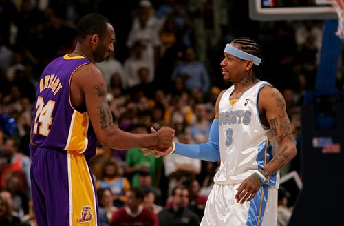 NBA superstars Kobe Bryant and Allen Iverson