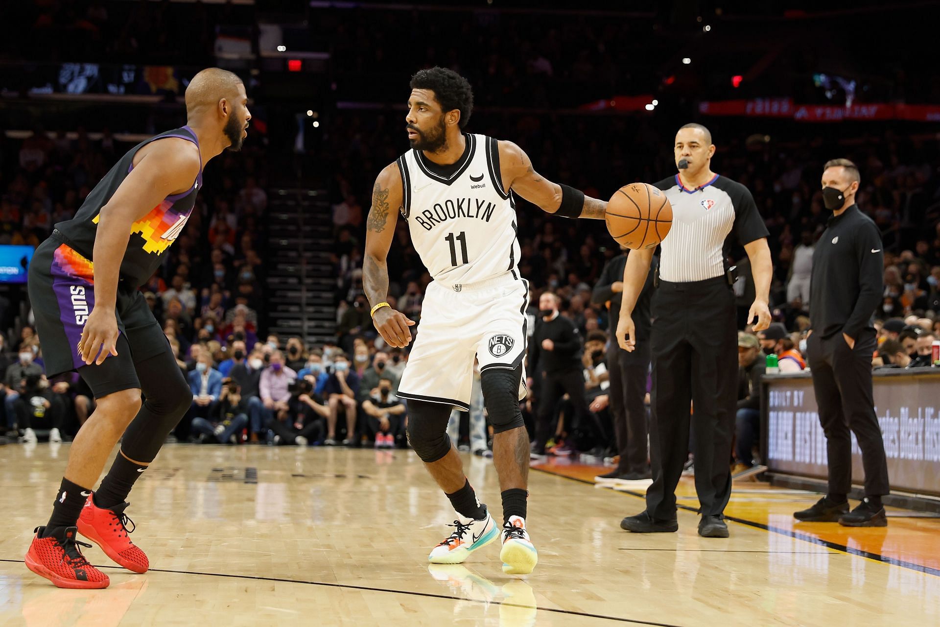 Kyrie Irving in action against the Phoenix Suns.