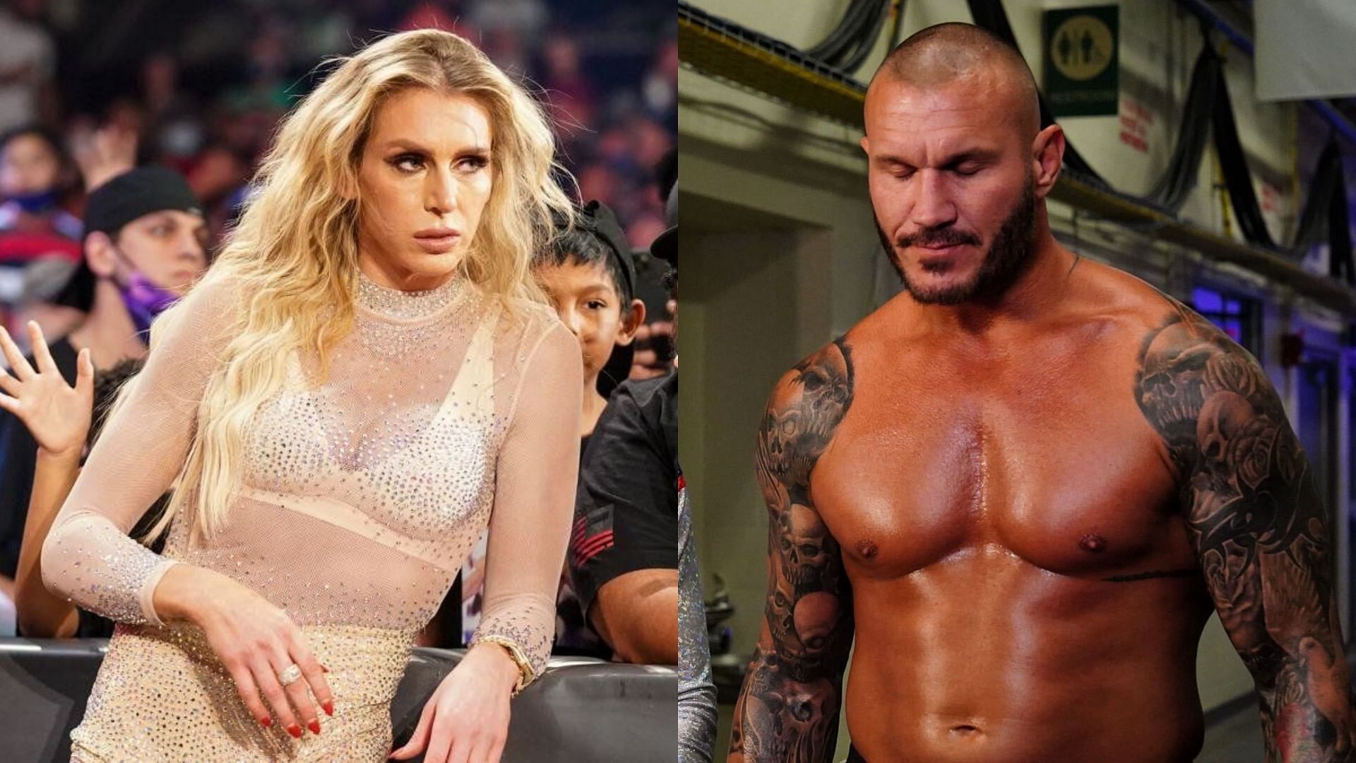 SmackDown Women&#039;s Champion Charlotte Flair (left) and Randy Orton (right)