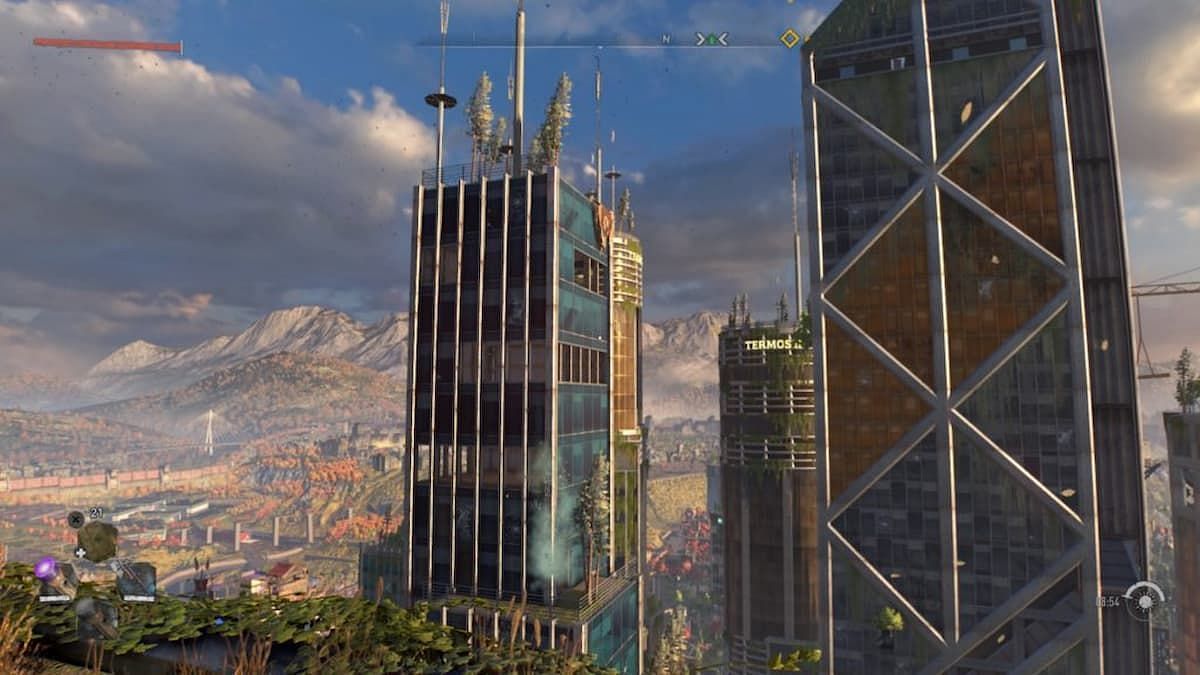 This is the tower you&#039;ll glide to (Image via Techland)