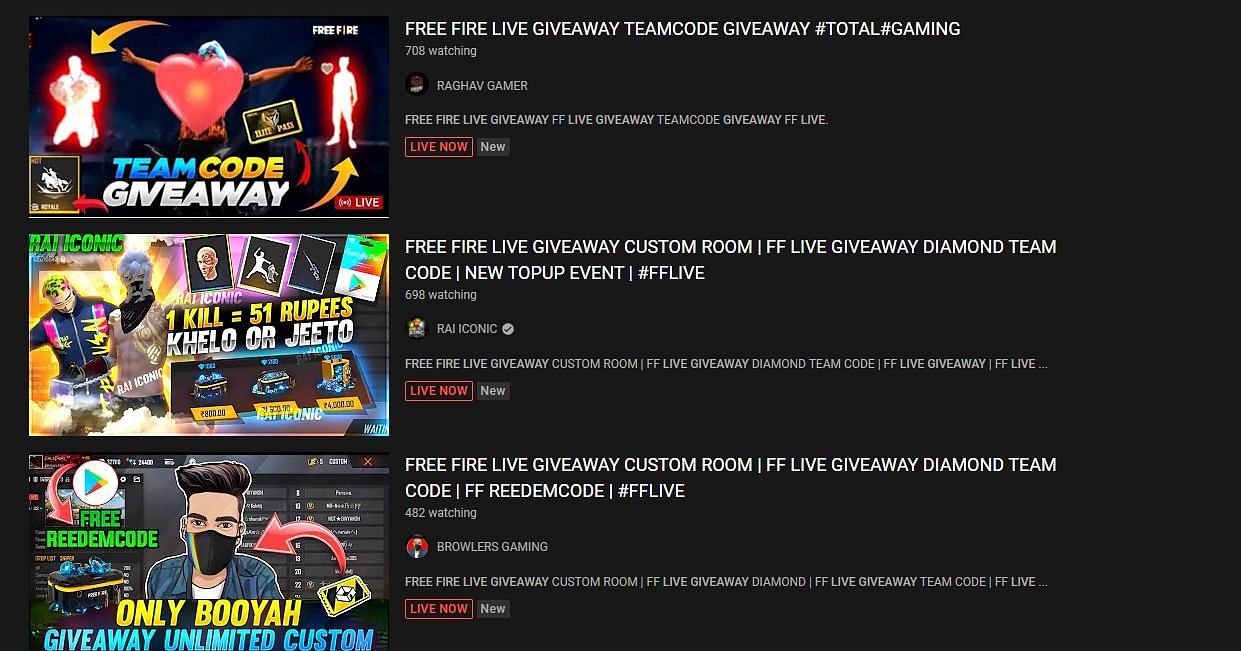 Giveaways are also held by YouTubers (Image via YouTube)