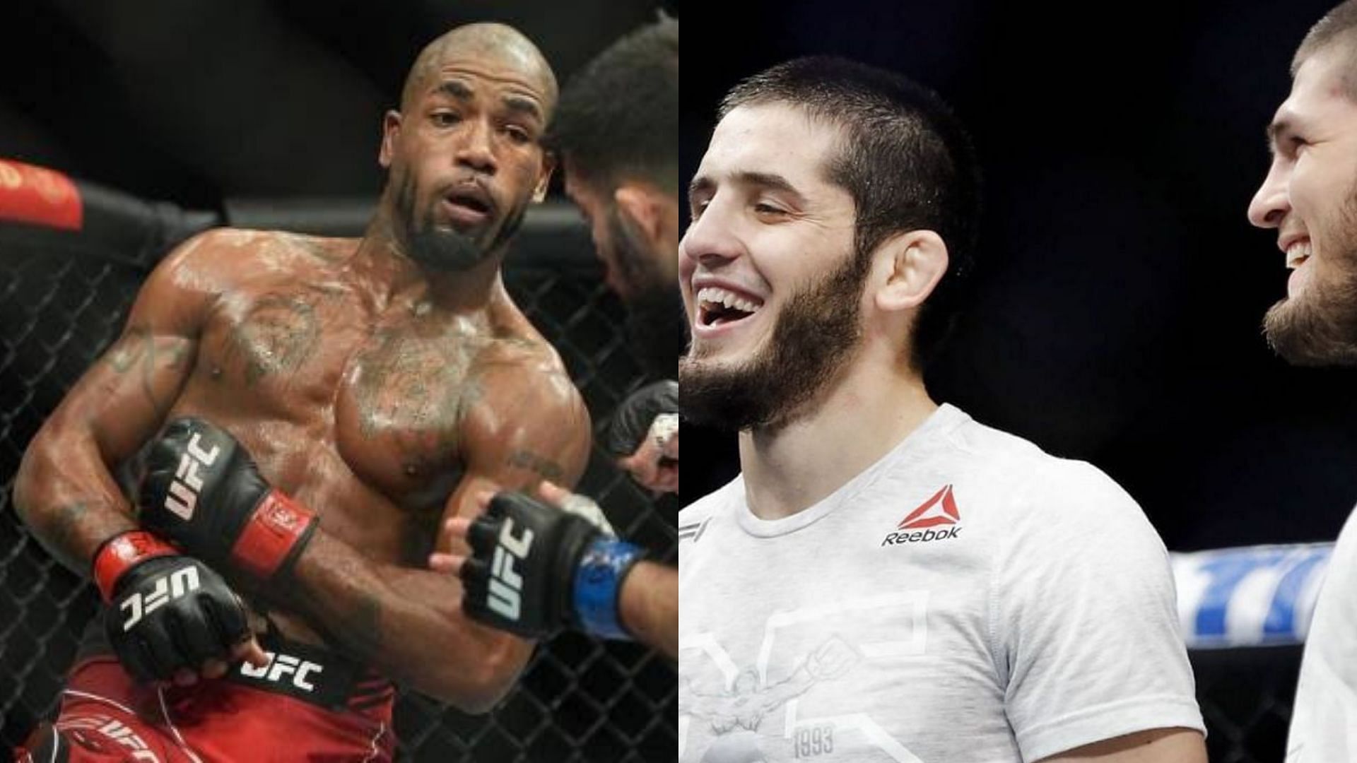Bobby Green (left) and Islam Makhachev (right)