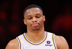 "They're stuck playing with you" - Skip Bayless passes spiteful jibe at Russell Westbrook after he is seen consoling LeBron James and Anthony Davis