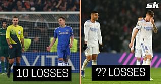 Ranking 5 teams with most losses in the Champions League round of 16