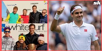 In Pictures: Roger Federer spotted at White Turf in Switzerland, presents horse-racing enthusiasts with trophies