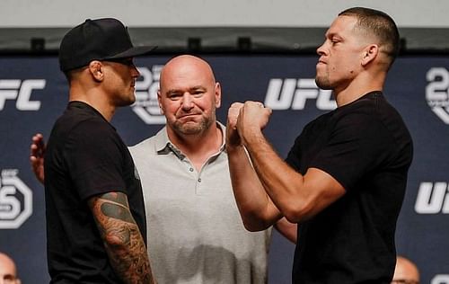 Dustin Poirier faces off with Nate Diaz