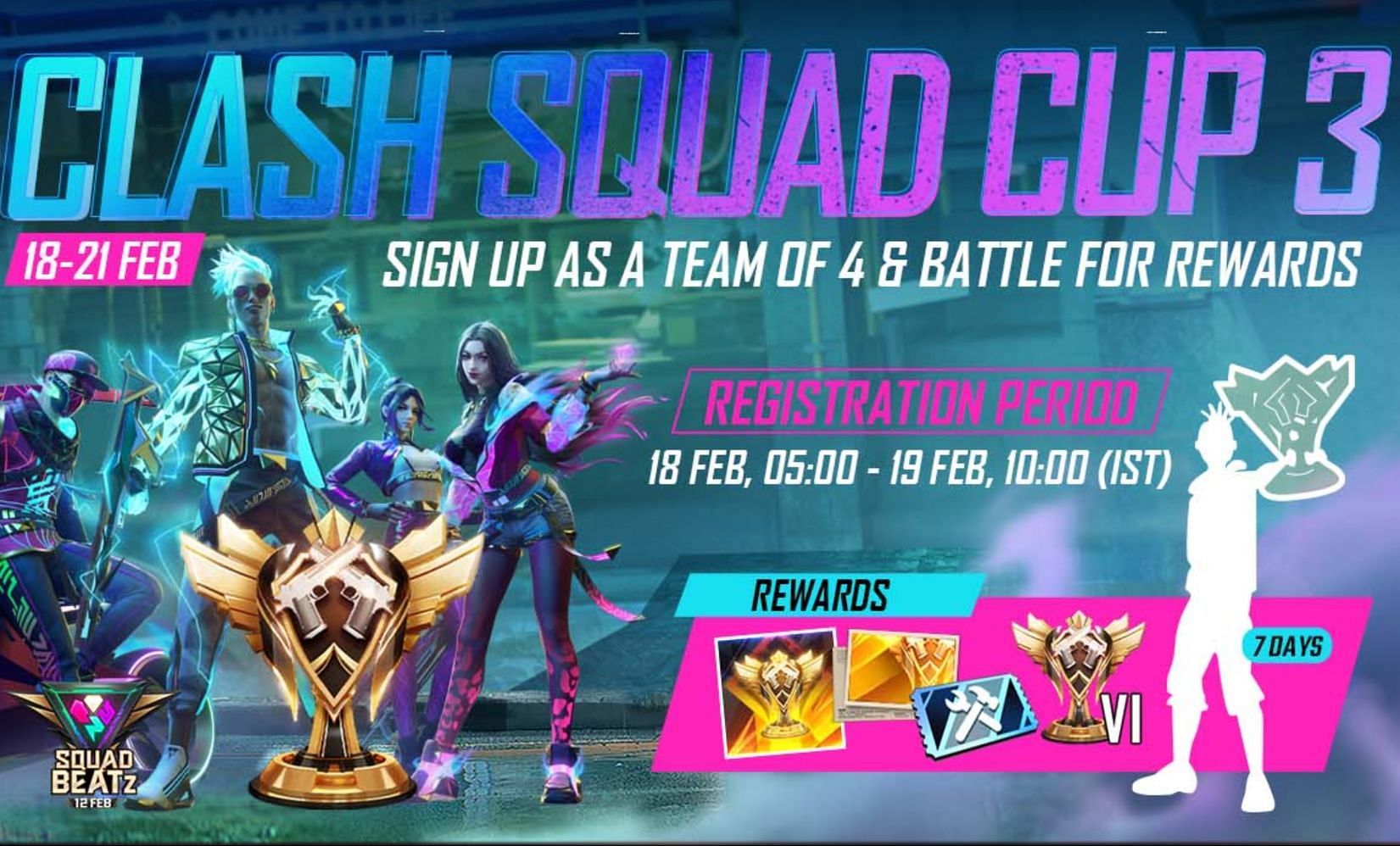 Clash Squad Cup in Free Fire MAX (Image via Garena)