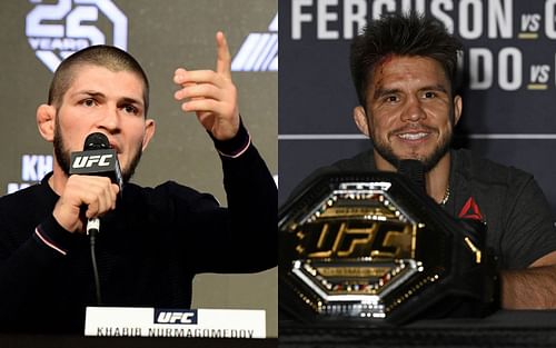 Khabib Nurmagomedov [left], Henry Cejudo [right]