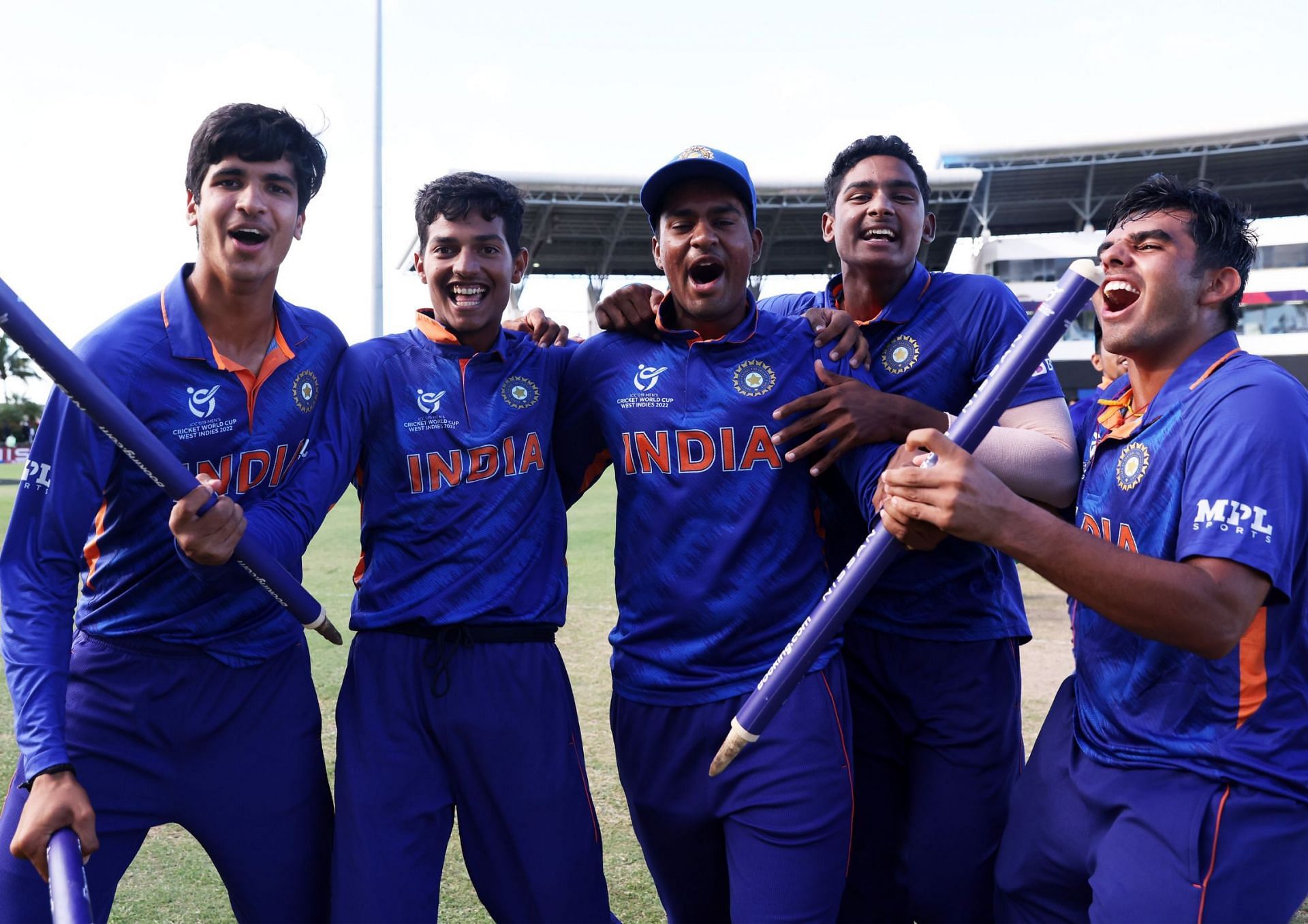India won a record fifth ICC U19 World Cup title on Saturday, February 5 (Picture credits: Twitter/BCCI).