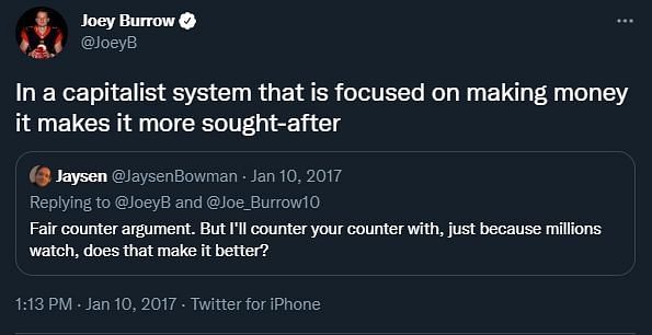 Comrade Burrow - NFL fans found old tweet of Joe Borrow criticizing  capitalism