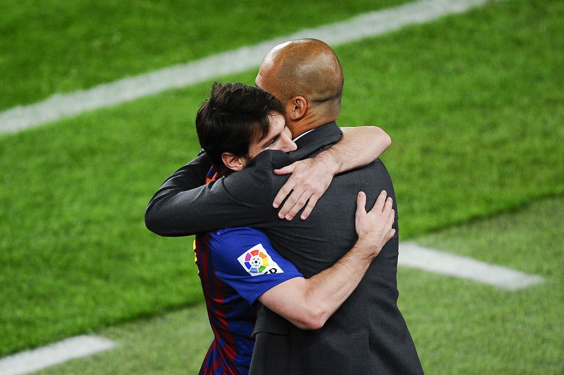 Enter captionEnter captionPep Guardiola (right) and Lionel Messi.
