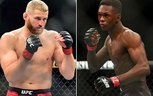 Jan Blachowicz (left) and Israel Adesanya (right)