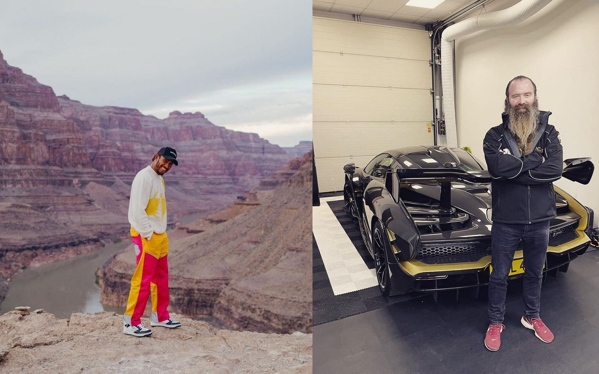 Lewis Hamilton (left) and William Storey (right). Both images taken from their respective Instagram accounts
