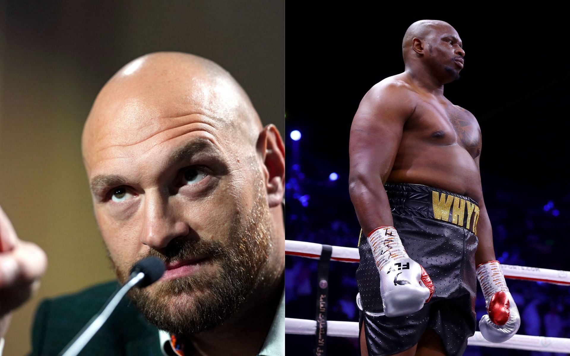 Tyson Fury (left) and Dillian Whyte (right)