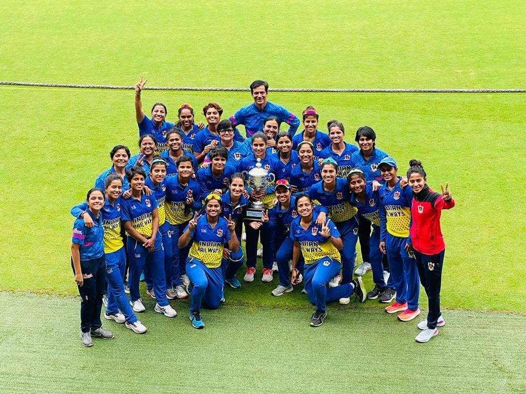 Railways won the Women&#039;s Senior One Day Trophy (Image: Twitter/Nooshin Al Khadeer)