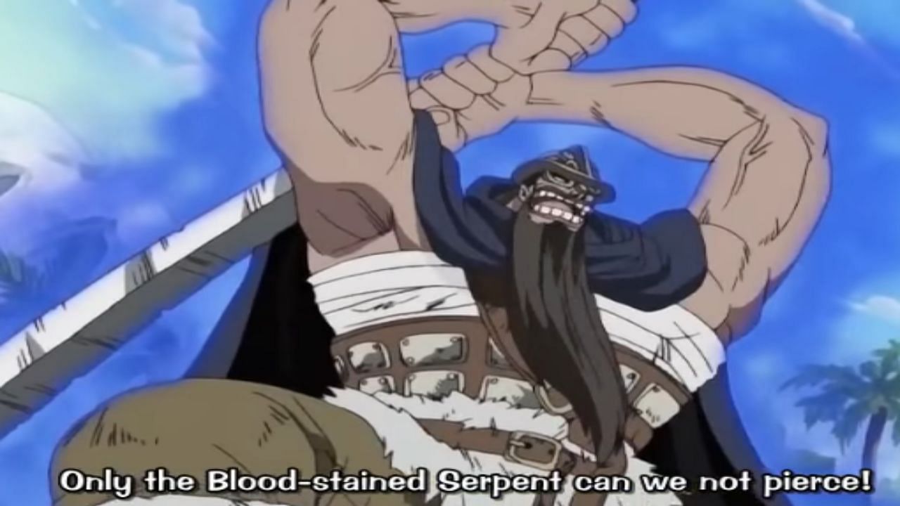 Dorry references the Blood-stained Serpent in the anime (Image via Toei Animation)