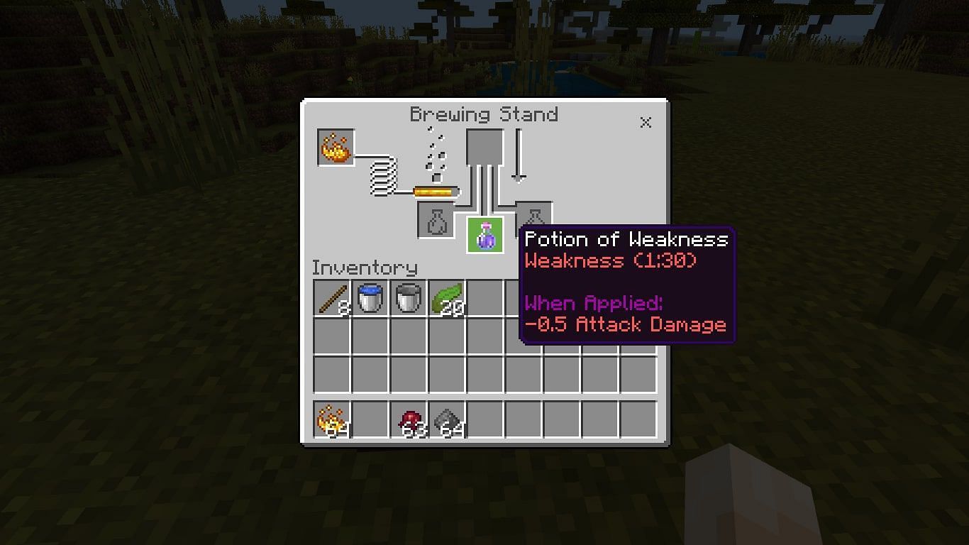 The Potion of Weakness (Image via Mojang)