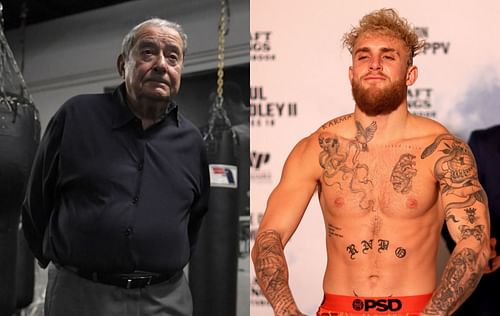 Bob Arum (left) & Jake Paul (right)