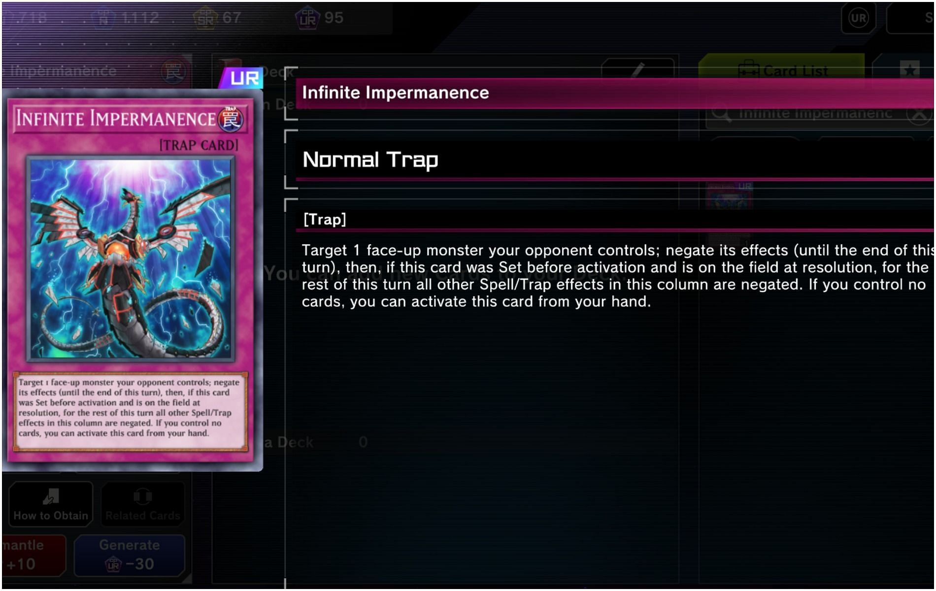 Infinite Impermanence has many uses, and all of them can be devastating (Image via Konami)
