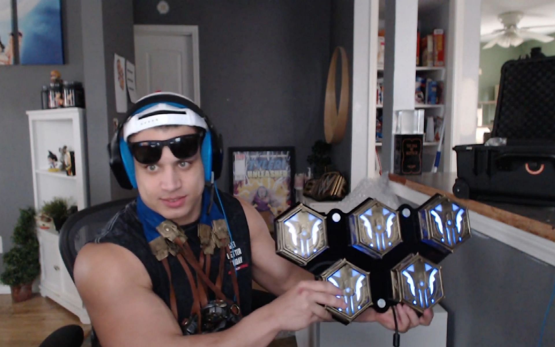 Tyler1 receives a hearty gift from Riot Games (Images via Tyler1/Twitch)