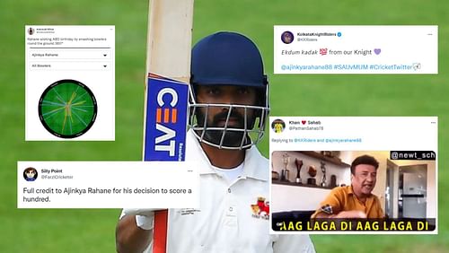 Twitter reactions to Ajinkya Rahane's Ranji Trophy ton.